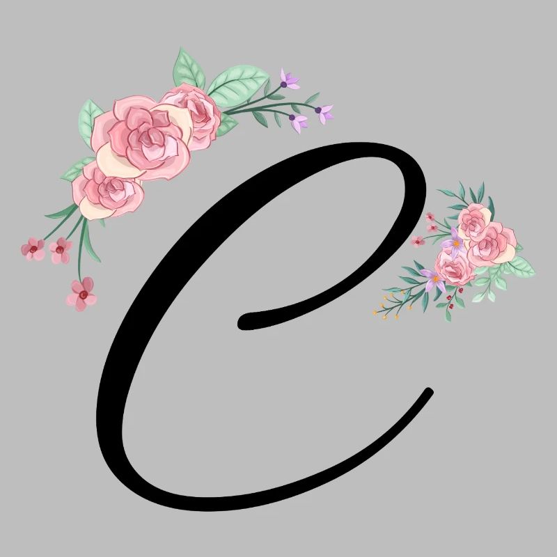 Lettre c fleurs