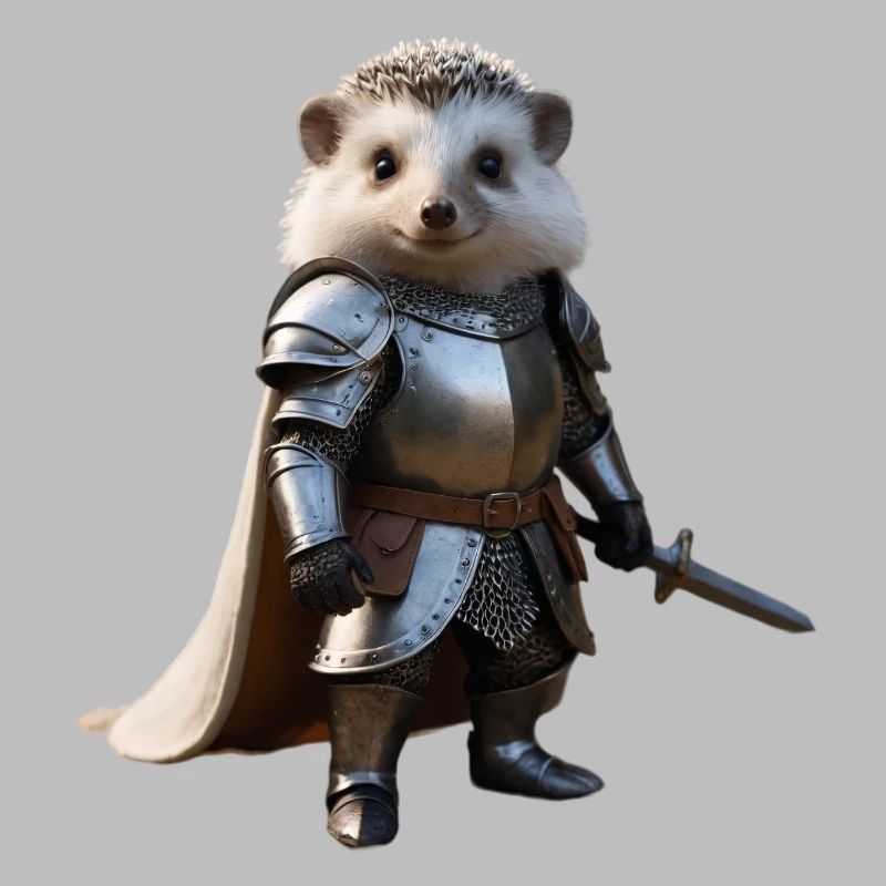 hérisson chevalier épée 2