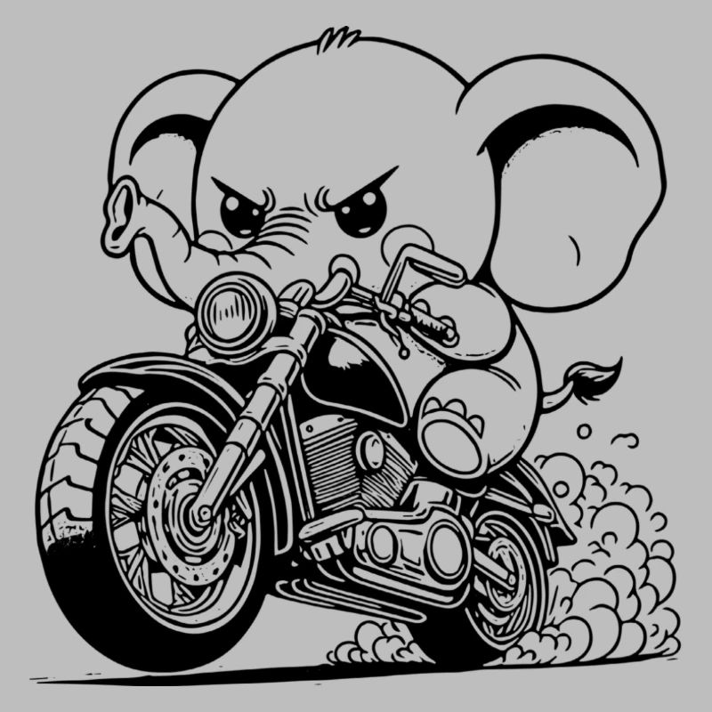 ELEPHANT ON MOTORCYCLE
