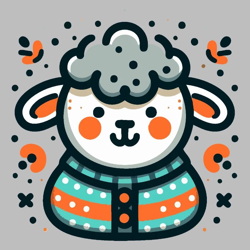 Mouton mignon dans un pull