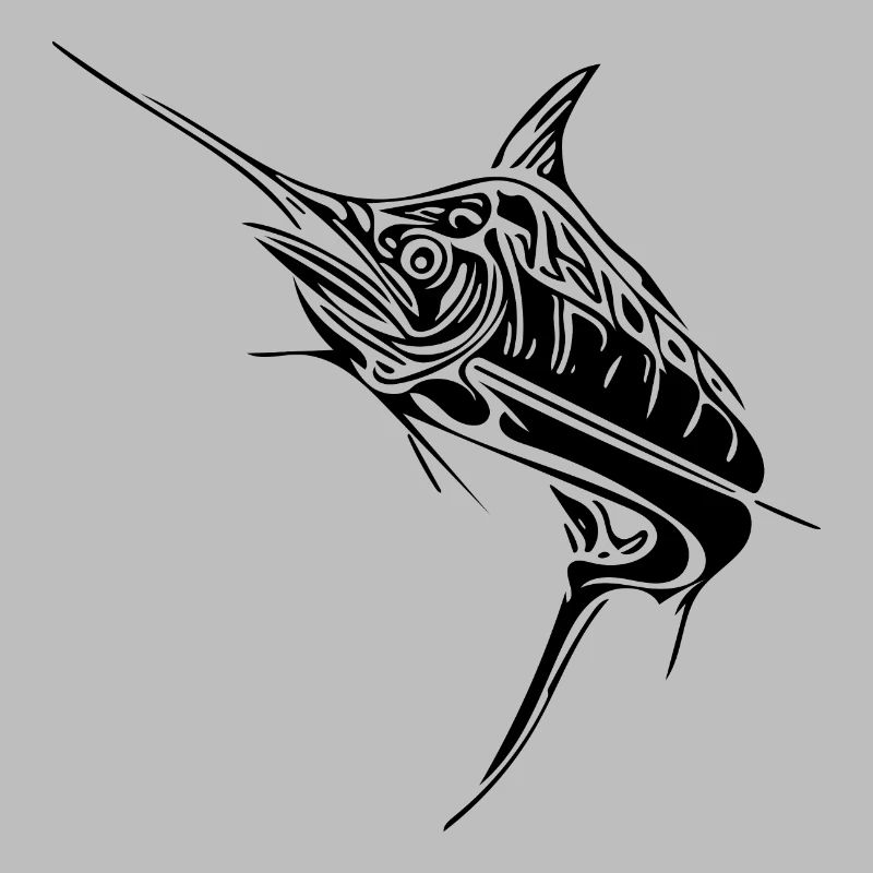 Elegant swordfish predatory bony fish