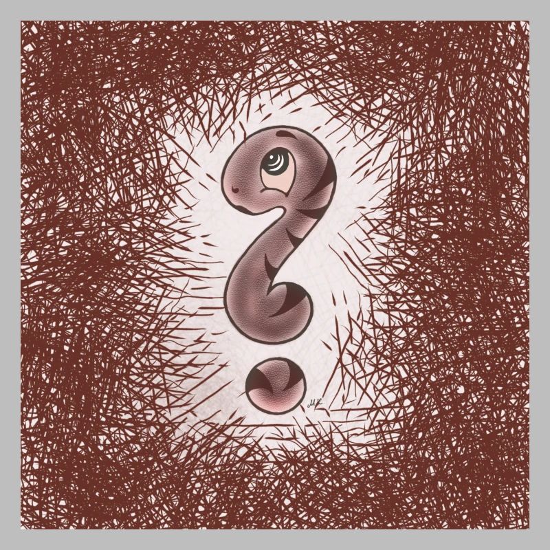 Mignon Point d’interrogation Serpent Brun