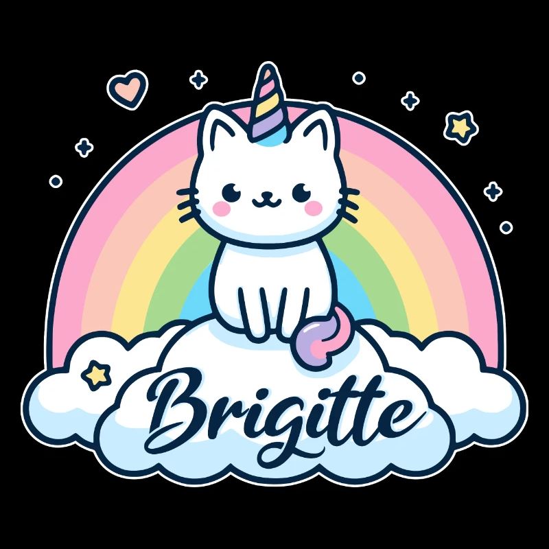 Brigitte Nom Prénom Licorne Chat