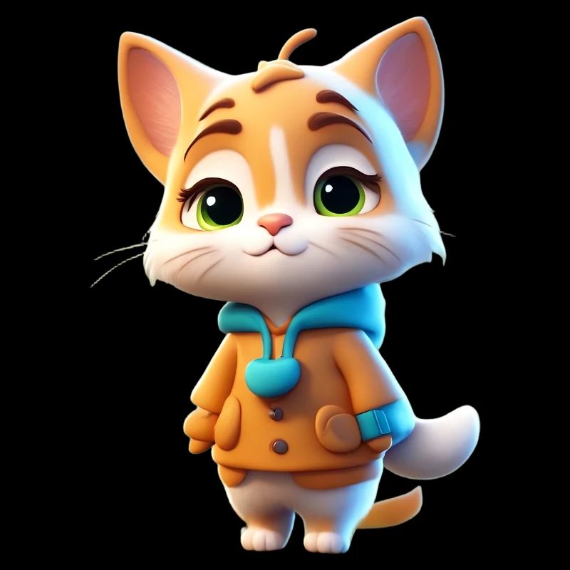 chat mignon d'automne