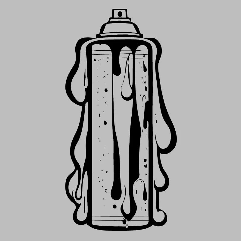Comic Spray Can with Drops