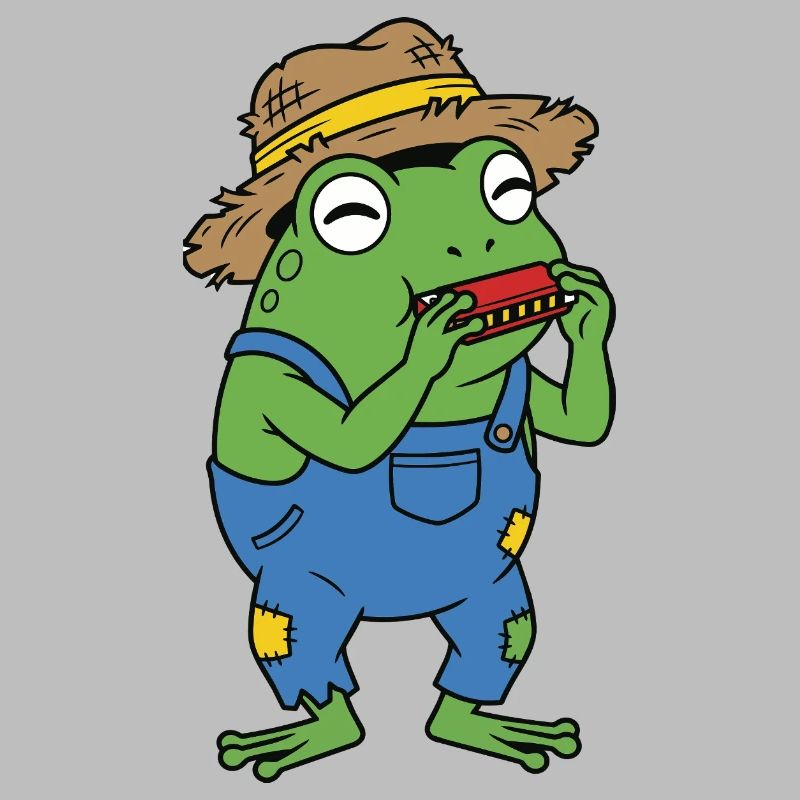 grenouille avec harmonica