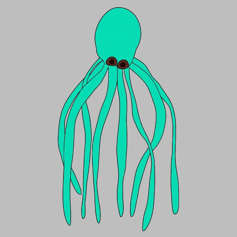 Pieuvre turquoise