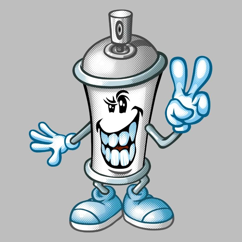 Spray paint cartoon