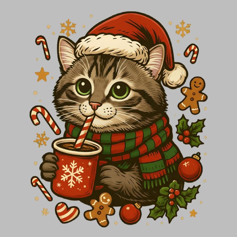 Chat à Noël