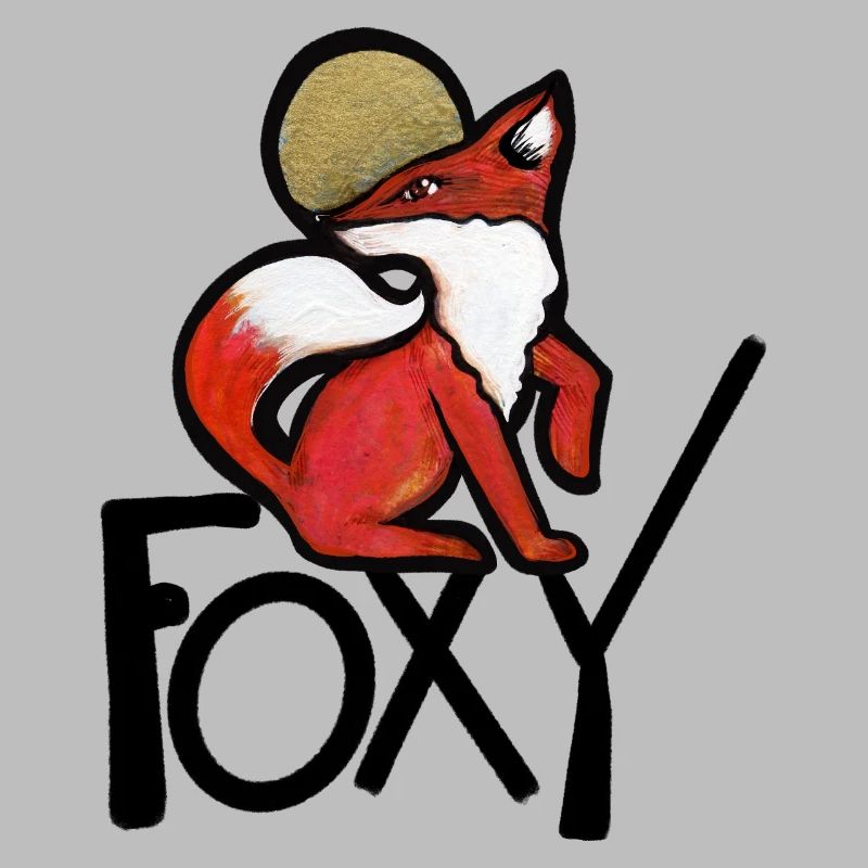 Renard Pourpre avec Auréole Or