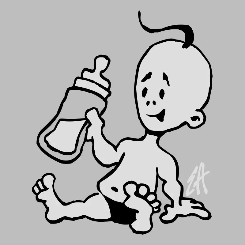 Baby mit einer Milchflasche