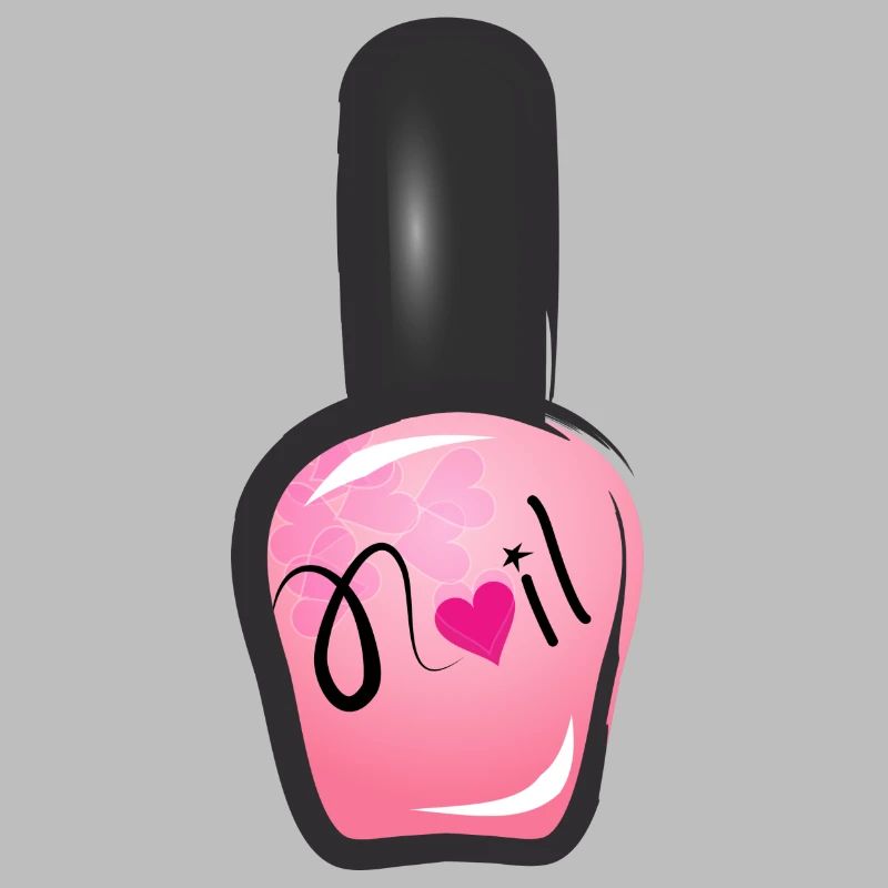 rosa Nagellack im Graffiti Stil mit Herz