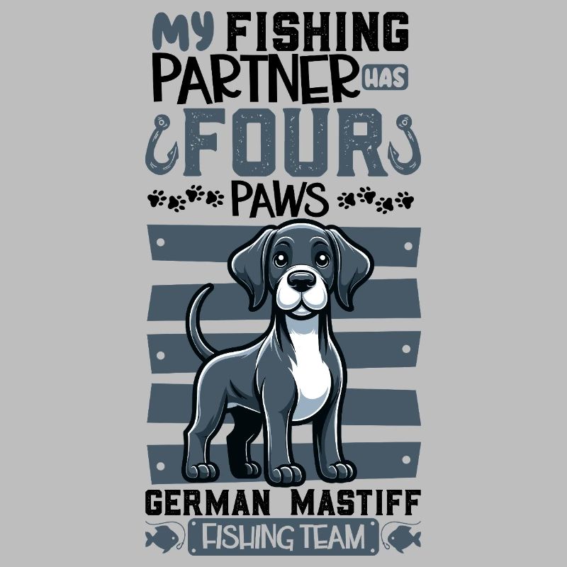 Pêche et dogue allemand