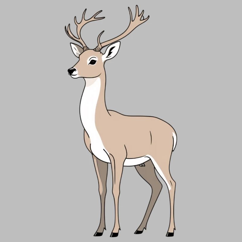 Stag with elegant antlers
