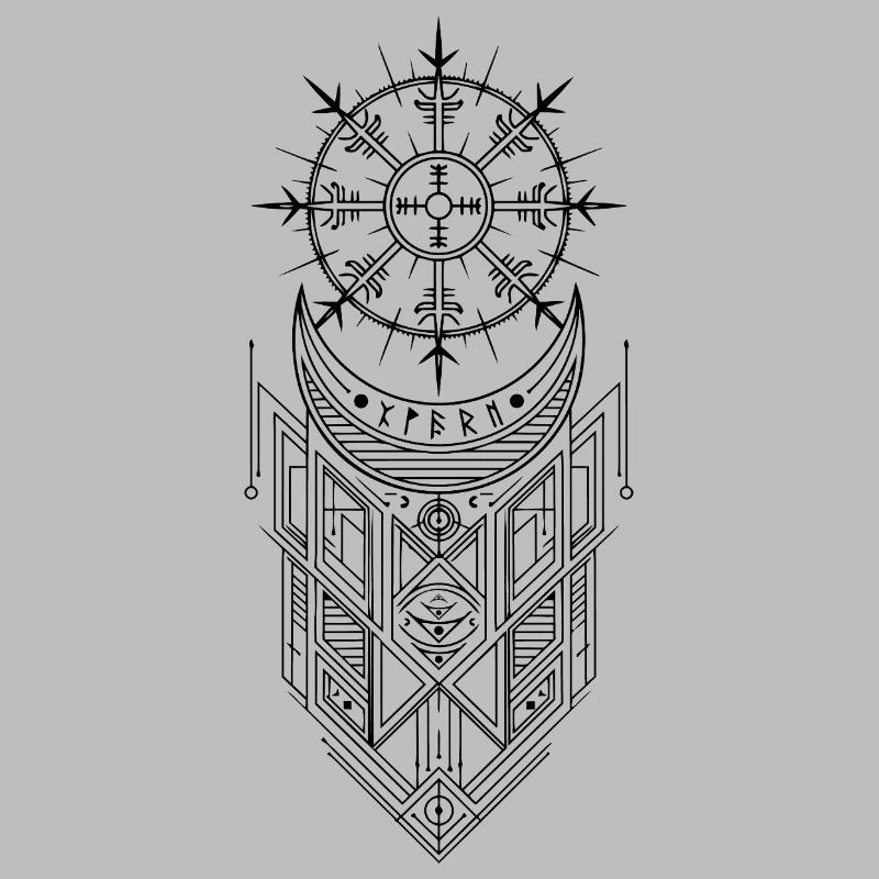 Vegvisir Runes Compass - Germanic Celtic Vikings