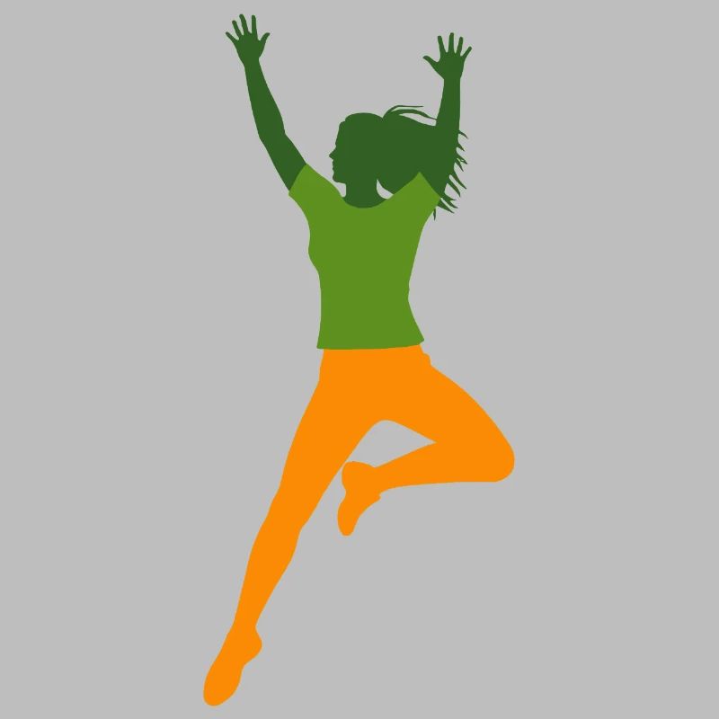 Vive sportive danseuse comme silhouette
