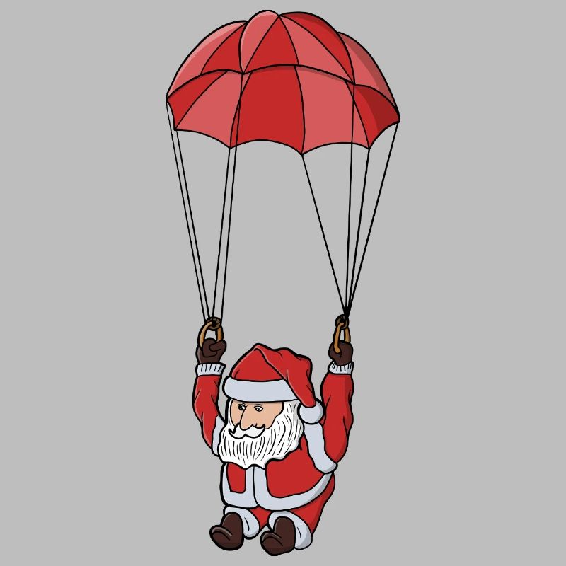 Parachuting Santa