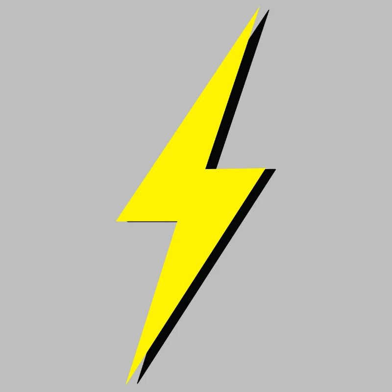 Yellow and black lightning bolt