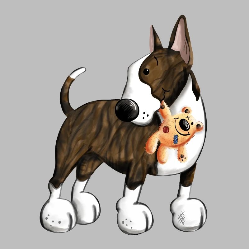 Bullterrier mit Teddy