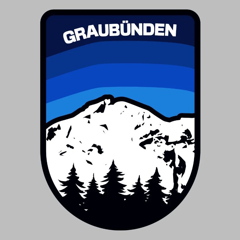 Graubünden Mountain Landscape Emblem