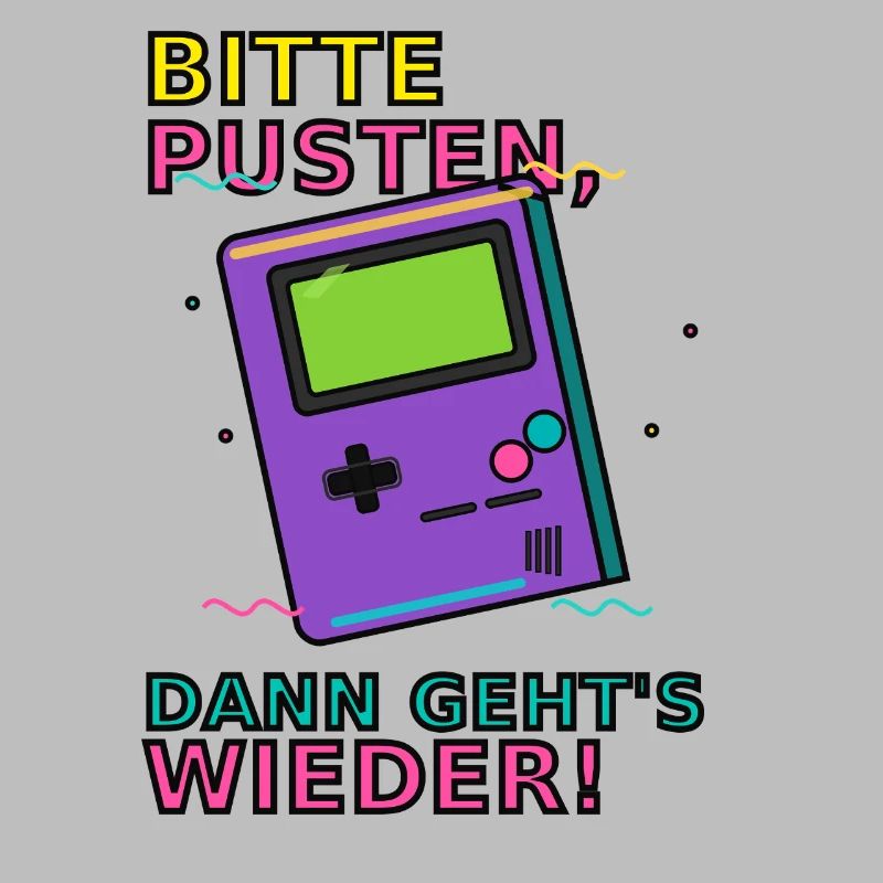 Retro Gaming Spruch mit Handspielgerät Videospiele