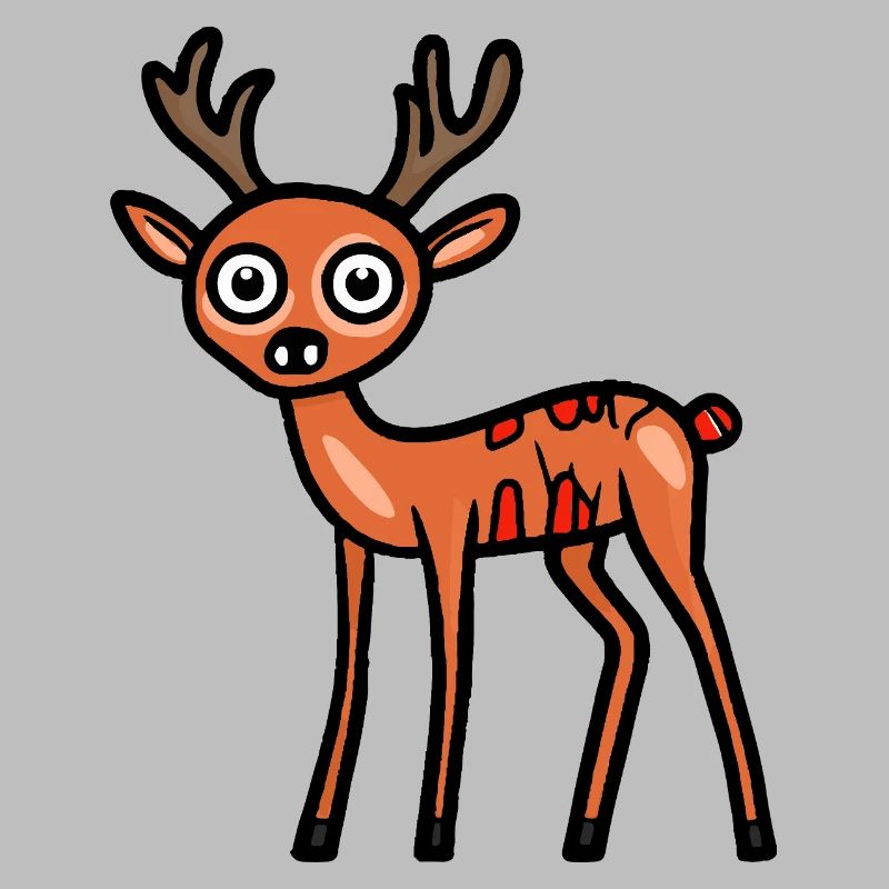 Deer Halloween Comic Funny