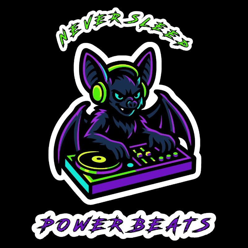 Neon Bat DJ Power Beats