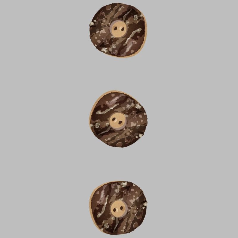 three rustic buttons in staghorn look