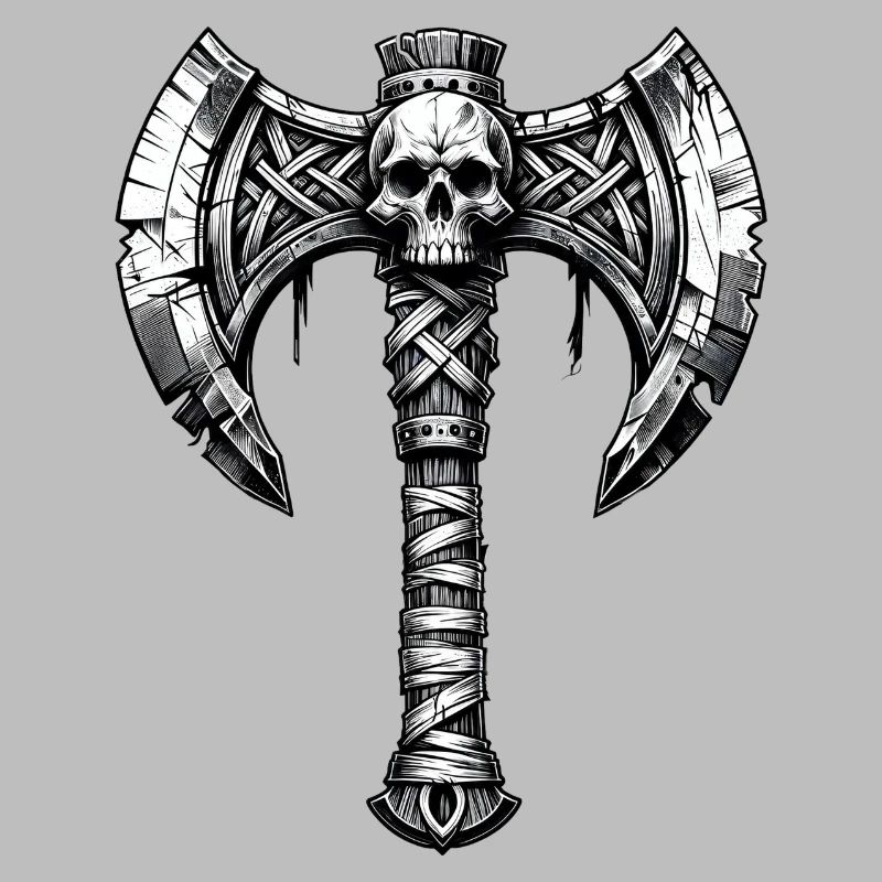 Axe throwing axe skull design