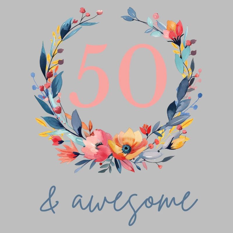 50 & awesome! customizable