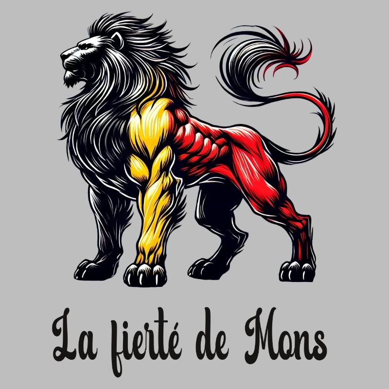 Motif du drapeau lion de Mons