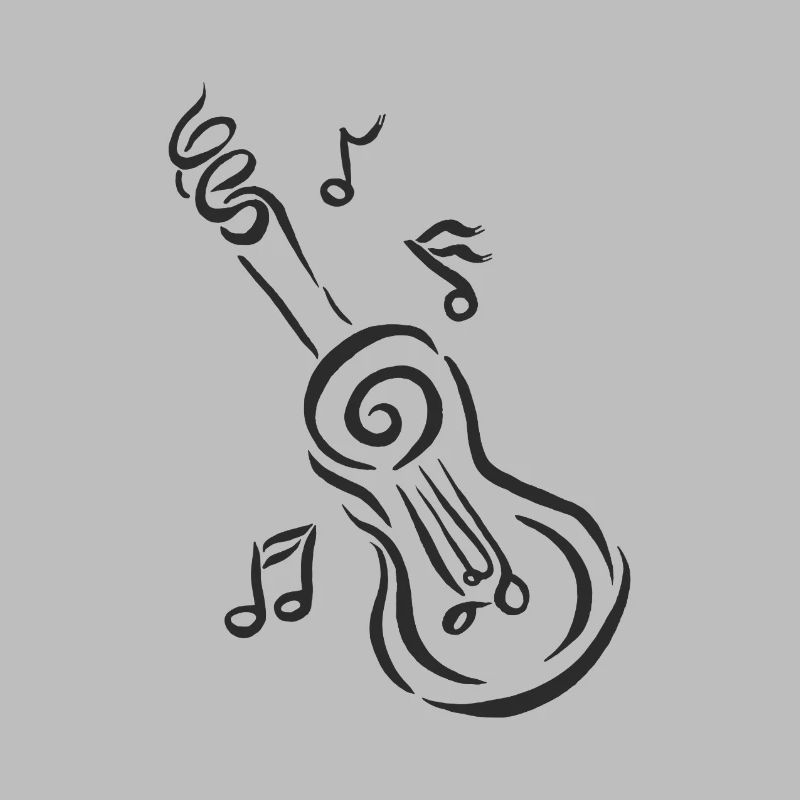 Guitare spirale avec notes