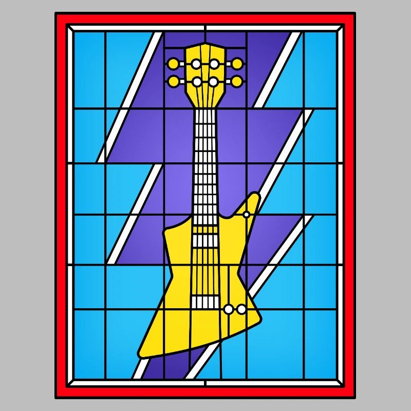 Buntglas-E-Gitarre