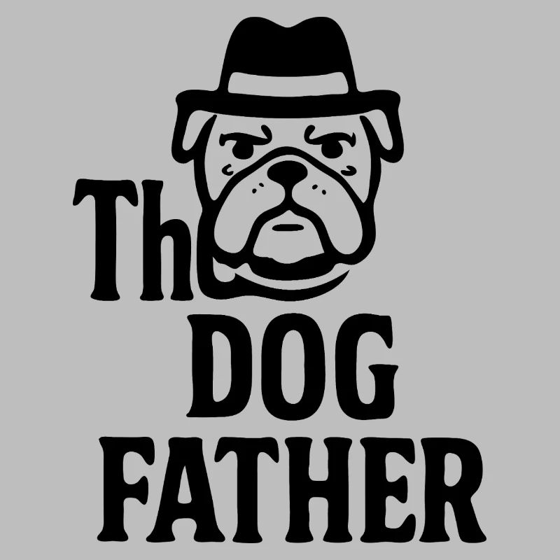 Das Maskottchen-Maskottchen-Design des Hundevaters Bulldoggenhuts