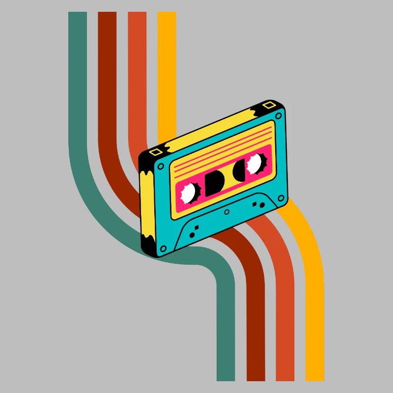 Cassette Neon Rainbow