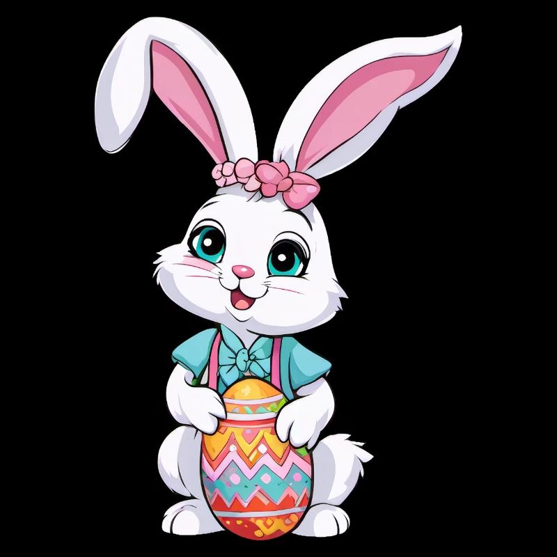 Easter bunny with Easter eggs