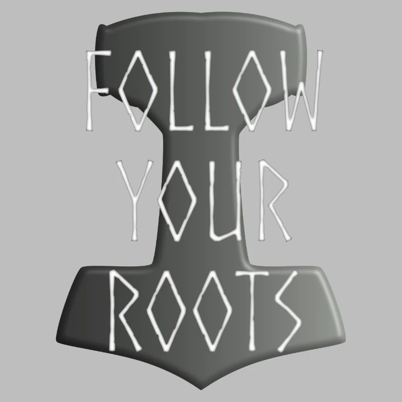 Mjölnir Donar Hammer Thor - Follow your Roots grey