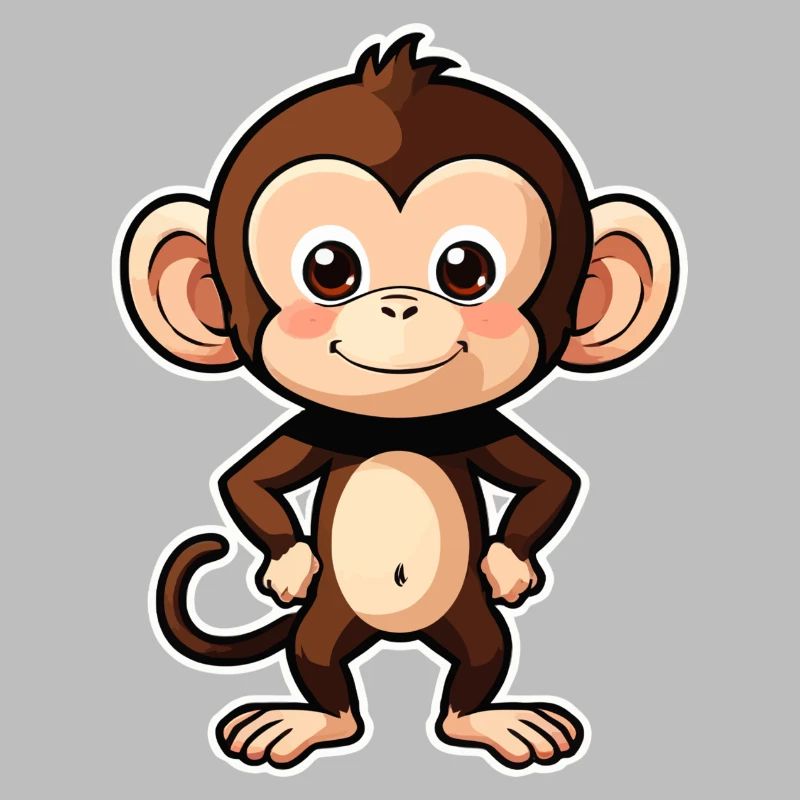 Petit bébé singe mignon, singe, singe