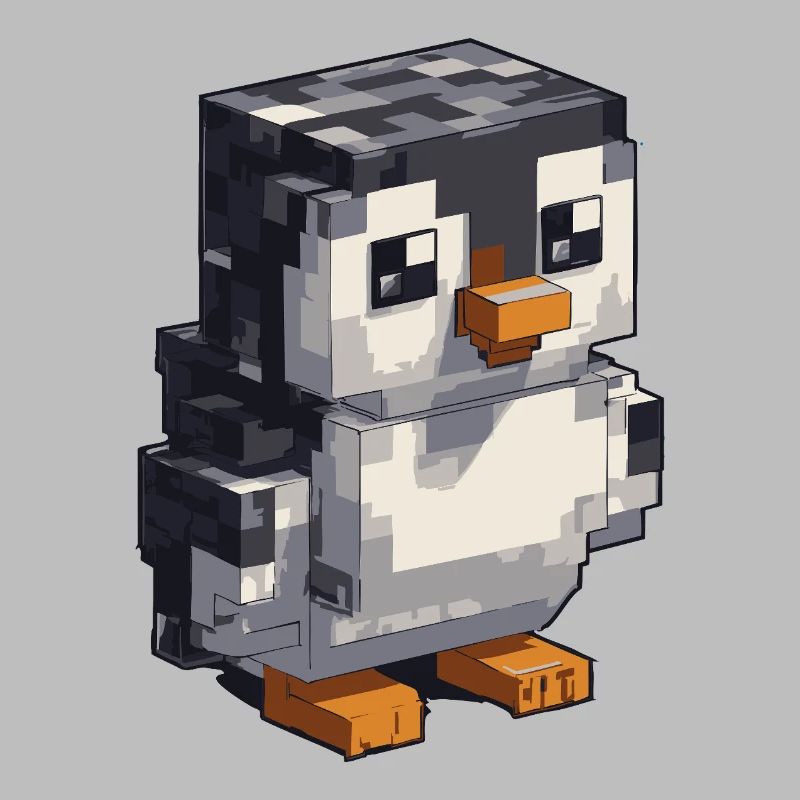 Mignon pingouin pixel