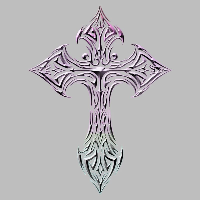 Prismatic Cross Tattooed Crest