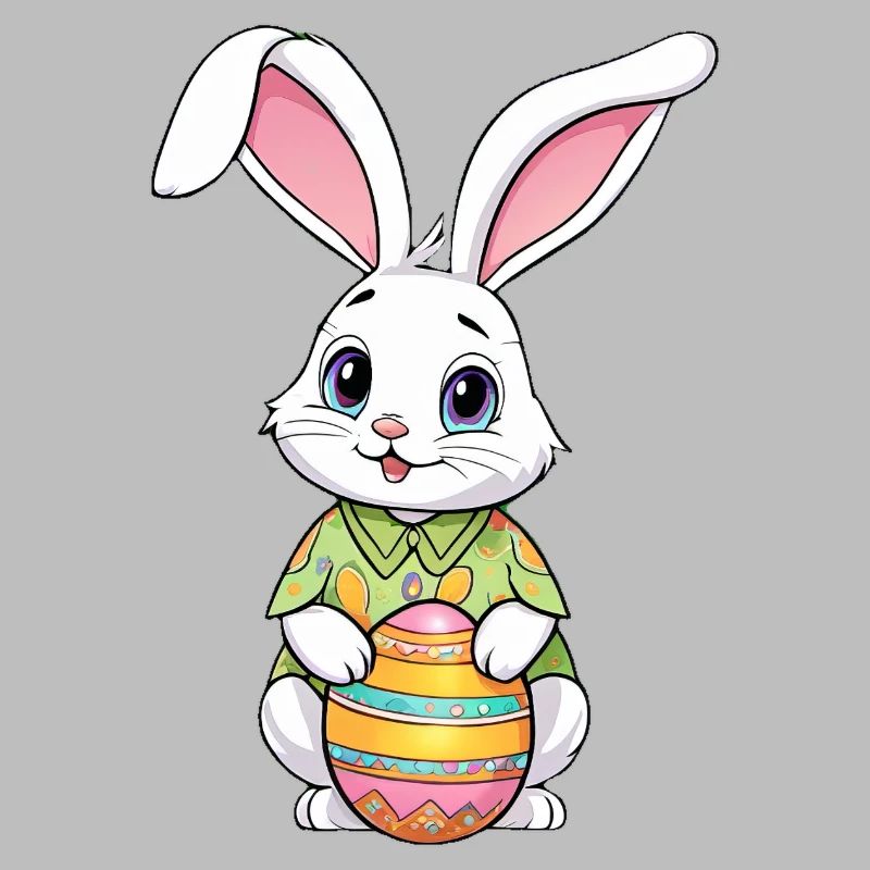 Easter bunny with Easter eggs