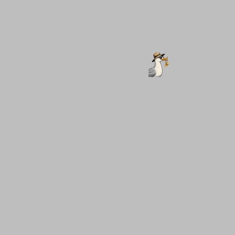 Funny seagull stealing chips