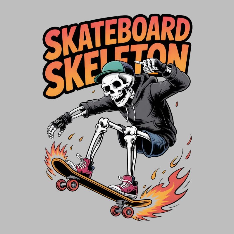 Skateboard Skeleton Dynamic Design