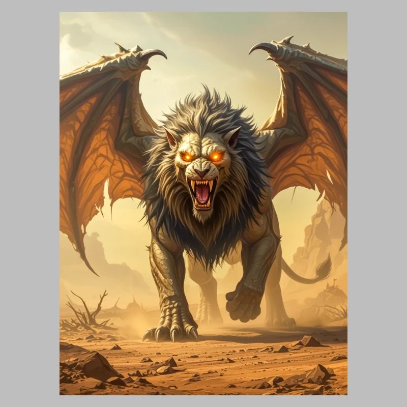 Sphinx égyptien, corps de lion
