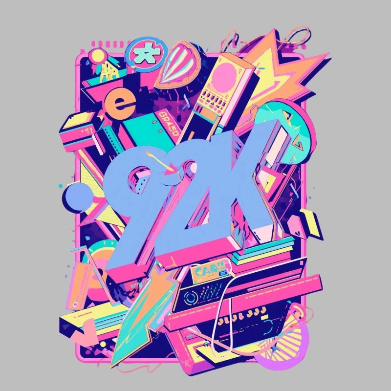 Neon 90er Retro Teaser Y2K