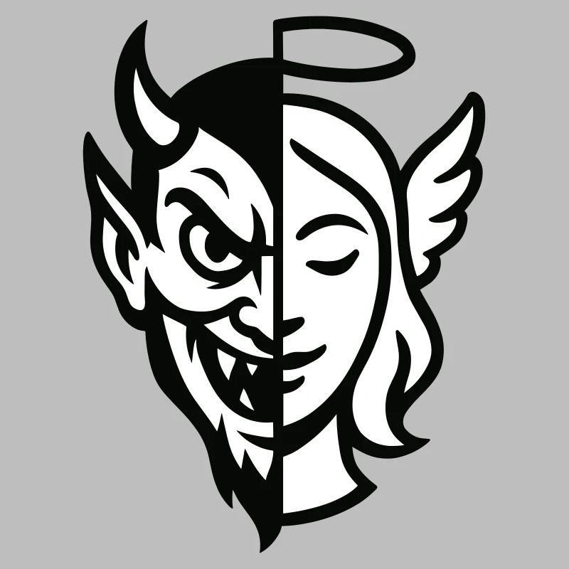 Split Face Demon Angel