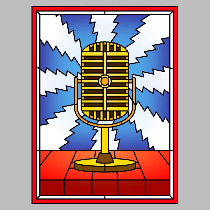 Conception rétro de vitrail micro