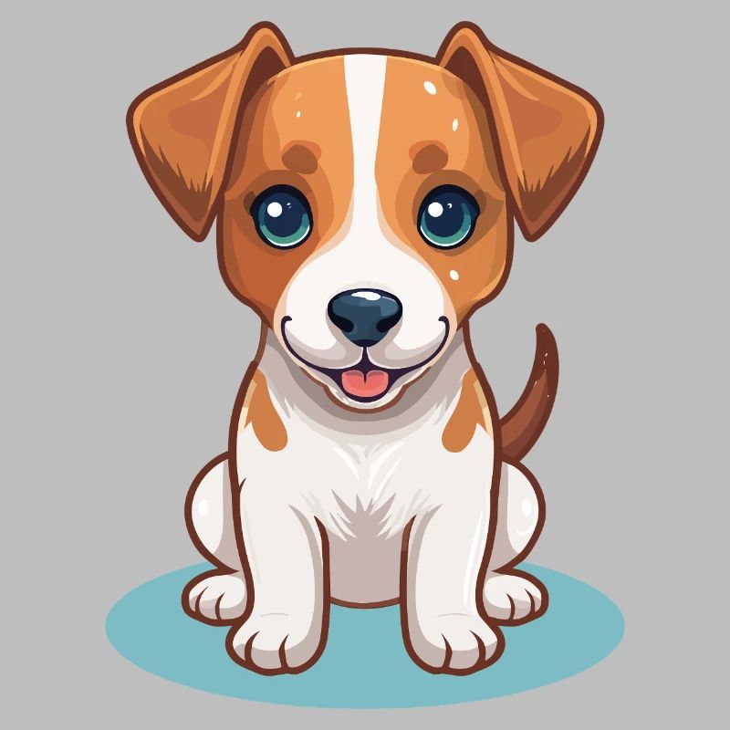 Petit chiot de dessin animé