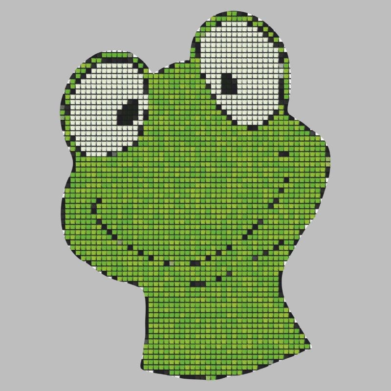 Pixel Frog Green Pixel Smiley
