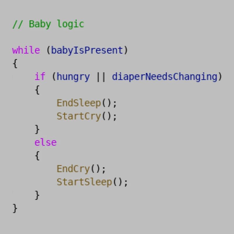 Baby logic Programmierer Geschenkidee